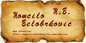 Momčilo Belobrković vizit kartica